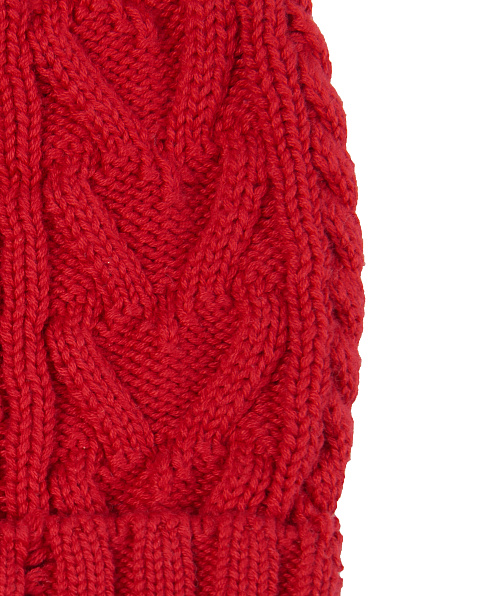 Красная вязаная шапка из шерсти, 2
