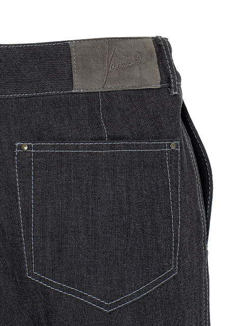 Темно-серые джинсы-клеш, 4