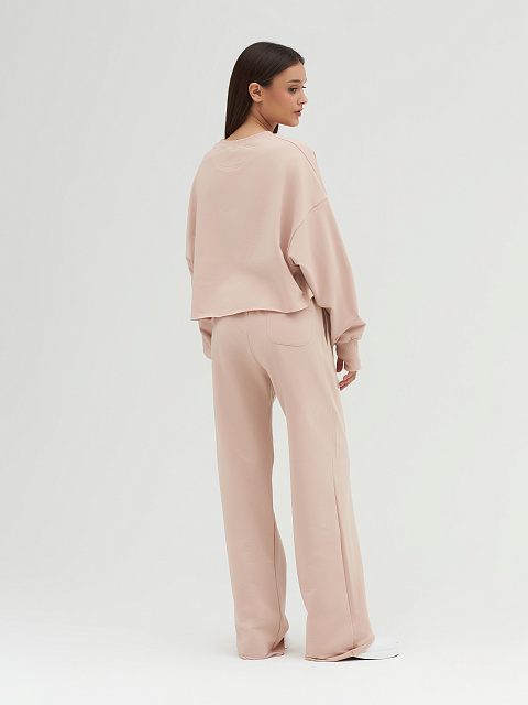 Светло-бежевый трикотажный костюм Bad Girls Club с тональной вышивкой, 7 Светло-бежевый трикотажный костюм Bad Girls Club с тональной вышивкой, 7