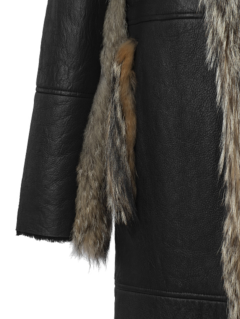 Черная дубленка из овчины и лисьего меха, 7 Черная дубленка из овчины и лисьего меха, 7