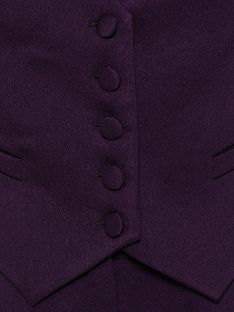 Фиолетовый костюм-тройка из бархата и шелка, 9 Фиолетовый костюм-тройка из бархата и шелка, 9