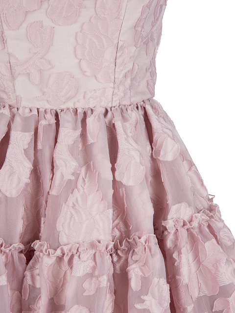 Розовое платье-мини из органзы, 3