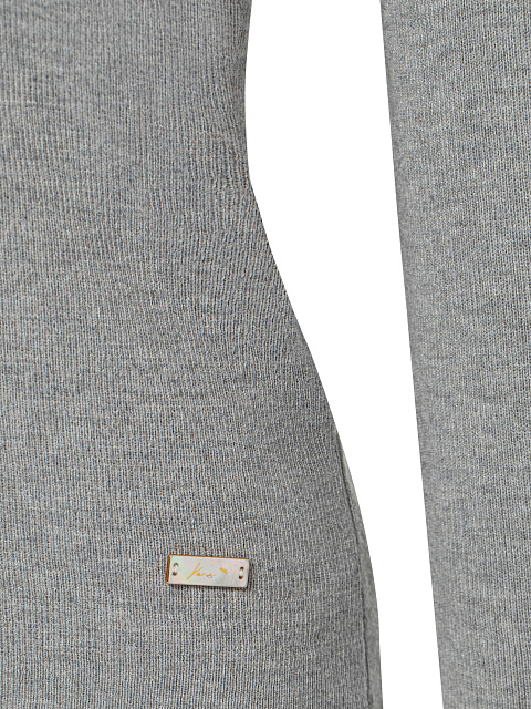 Серая водолазка из кашемира и шелка, 3