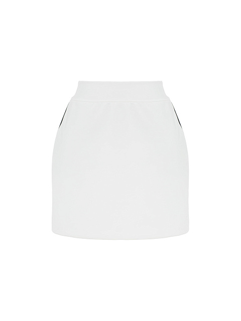 Белый спортивный костюм из свитшота и юбки-мини, 3