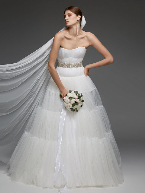 Шелковый пояс ручной работы расшитый стразами и бисером, 5