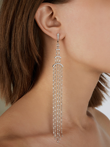 Серьги из белого золота с бриллиантами, 2