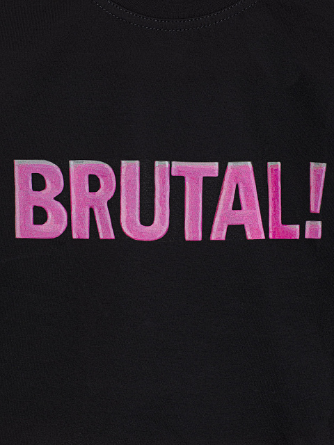 Черная хлопковая футболка Brutal, 4