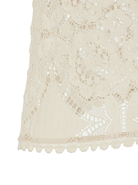 Светло-бежевое кружевное платье-мини на запах, 5 Светло-бежевое кружевное платье-мини на запах, 5