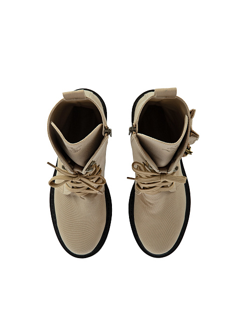 Высокие бежевые текстильные ботинки, 4