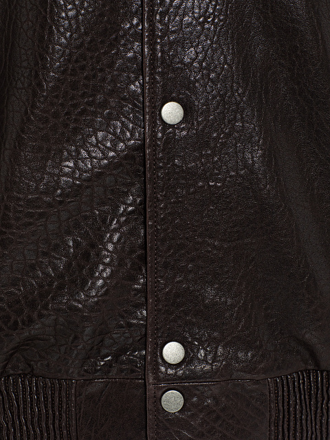 Коричневый бомбер из кожи, 6