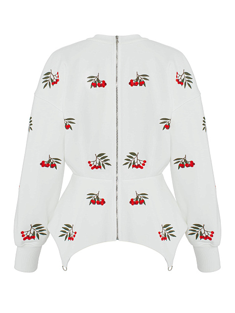 Белая толстовка с баской, 2 Белая толстовка с баской, 2