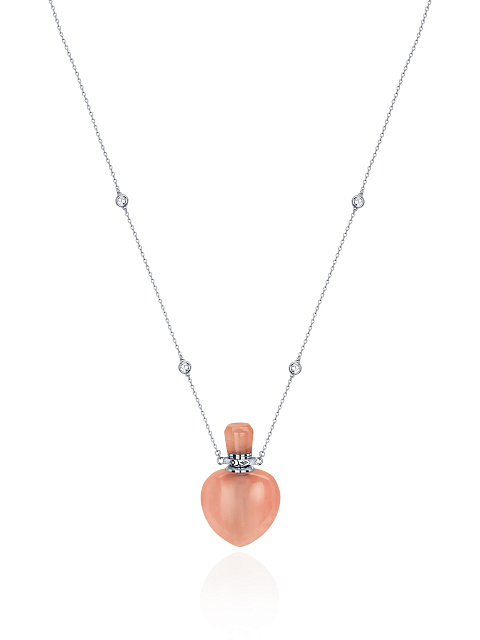 Ароматница из серебра, фианитов и лилового кварца, 1