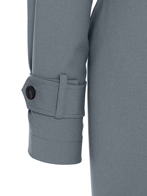 Серое платье-миди с карманами и поясом, 4