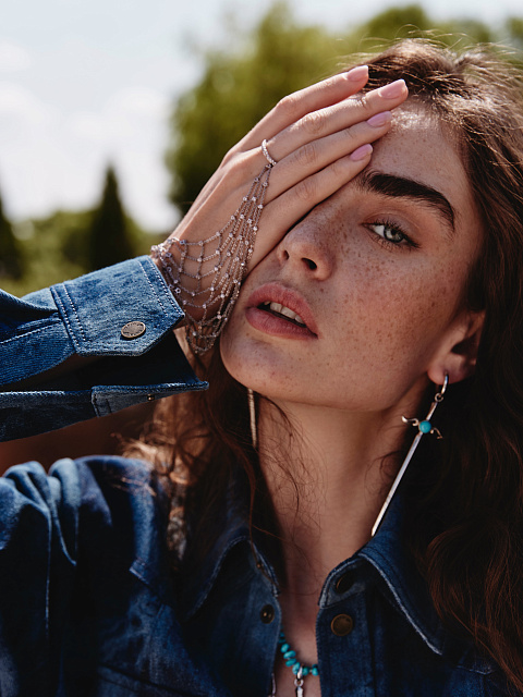 Серебряные серьги с бирюзой, 2 Серебряные серьги с бирюзой, 2