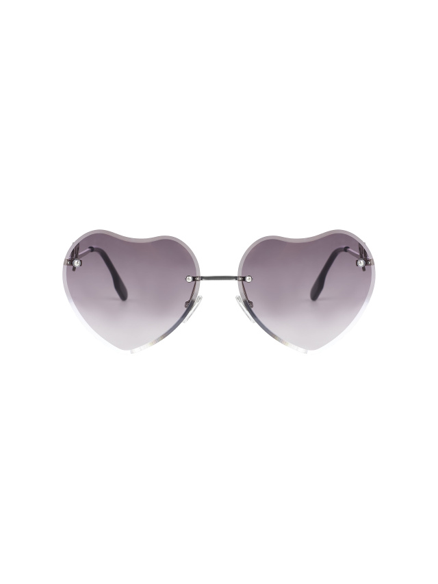 Солнцезащитные очки с градиентными серыми линзами в форме сердец, 2