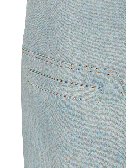 Голубые вареные джинсы с манжетами, 4