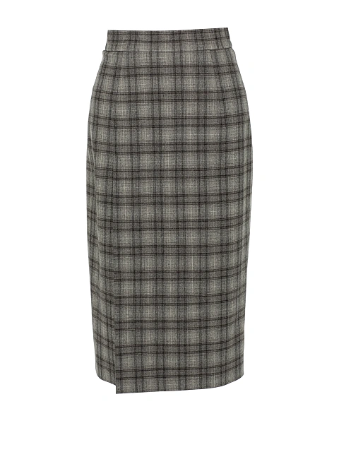 Серый костюм-тройка из шерсти в клетку, 4 Серый костюм-тройка из шерсти в клетку, 4