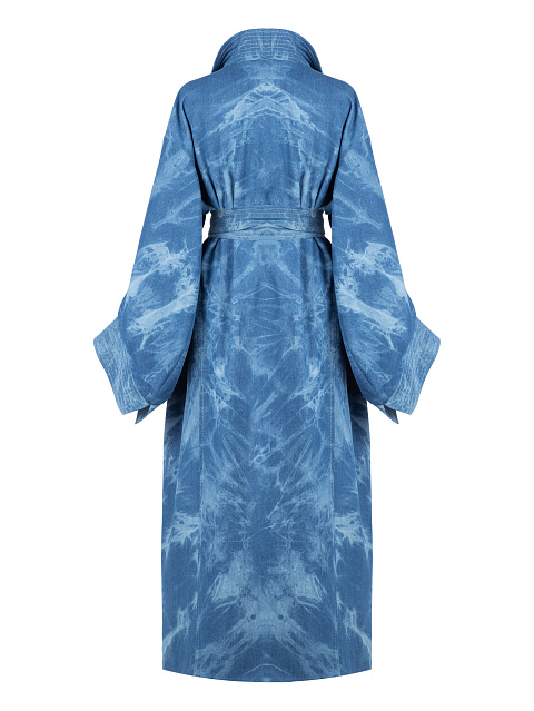 Голубое пальто-кимоно из джинсовой ткани, 2 Голубое пальто-кимоно из джинсовой ткани, 2
