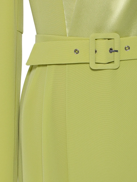 Салатовое платье-миди из шелка, 3