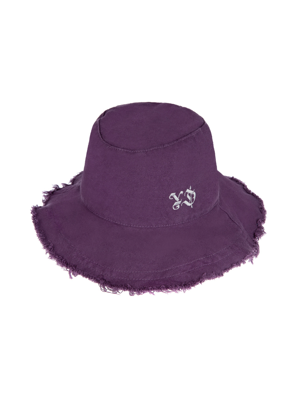 Фиолетовая панама с лиловой вышивкой YD, 1