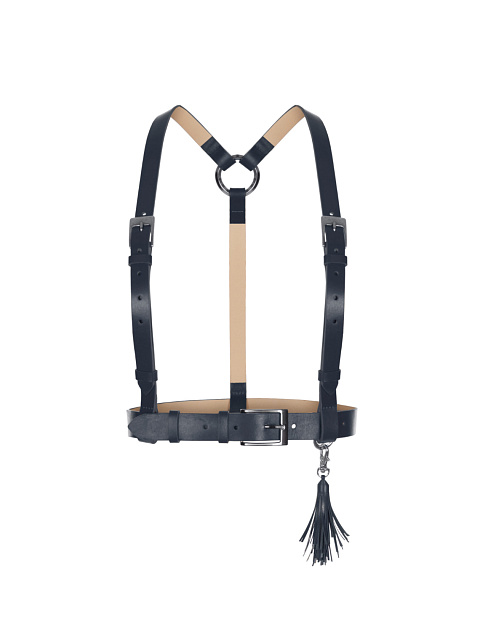 Темно-синяя кожаная портупея, 1