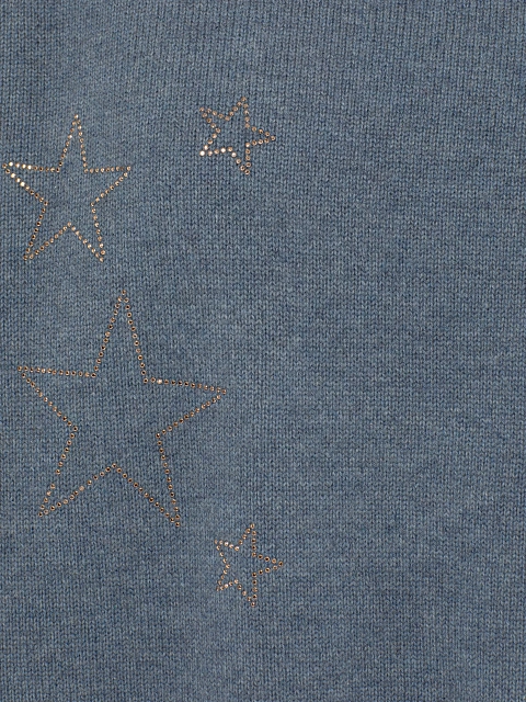 Синий кашемировый свитер со звездами, 3
