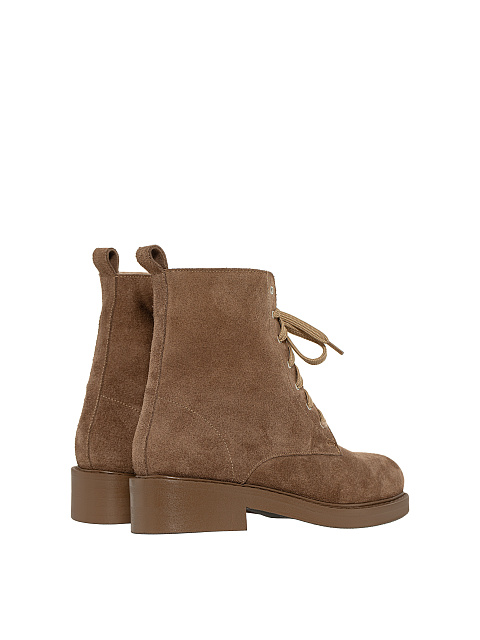 Светло-коричневые ботинки из велюра с мехом, 3