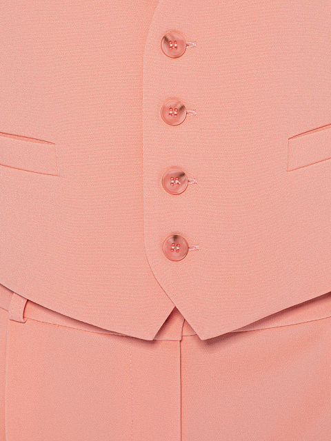 Розовый костюм из жилета и брюк, 6