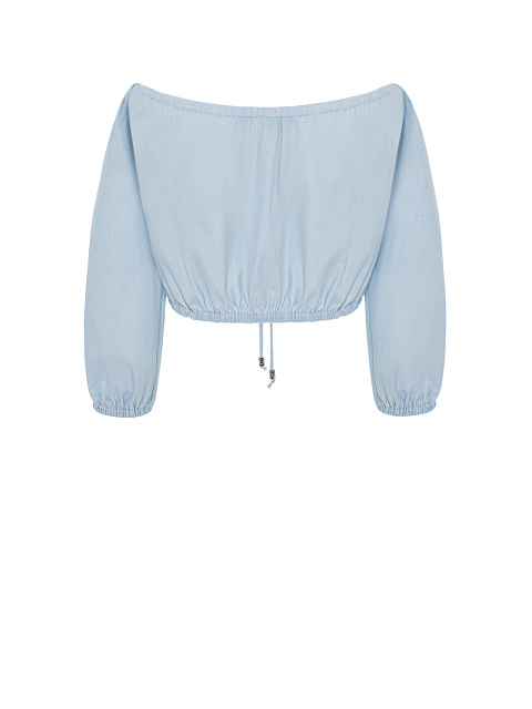 Голубой хлопковый топ, 2