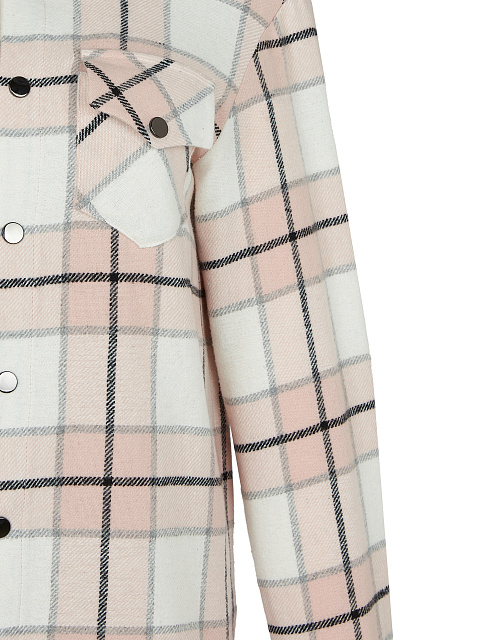 Розово-белая рубашка из плотной шерсти в клетку, 3 Розово-белая рубашка из плотной шерсти в клетку, 3