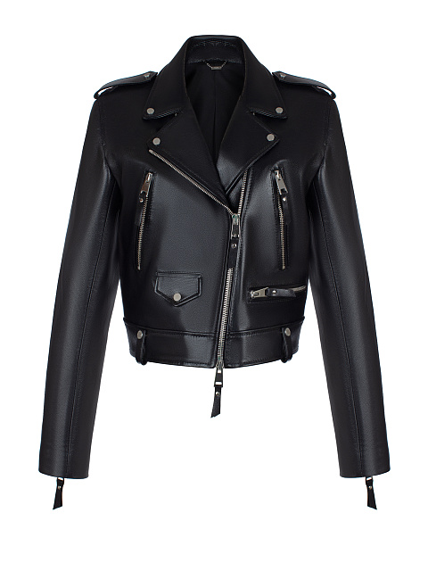 Черная косуха из натуральной кожи, 2 Черная косуха из натуральной кожи, 2