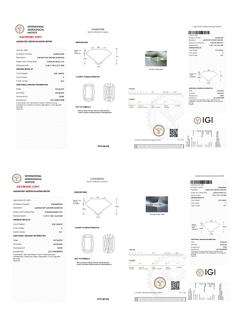 Колье с бриллиантами LG в огранке «кушон», 5