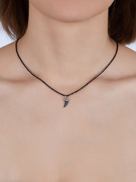 Колье из серебра и черных фианитов, 2 Колье из серебра и черных фианитов, 2