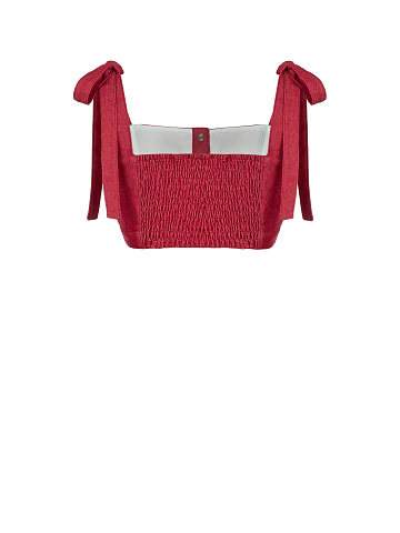 Красный топ из денима, 2