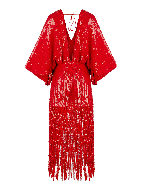 Красное платье-макси в пайетках, 2
