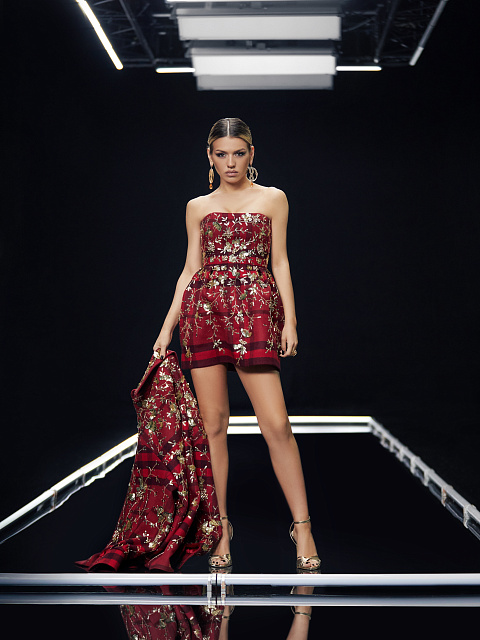 Красная рубашка из шерсти в клетку с вышивкой, 6