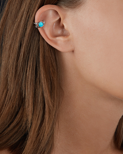 Кафф из серебра с бирюзой, 3 Кафф из серебра с бирюзой, 3