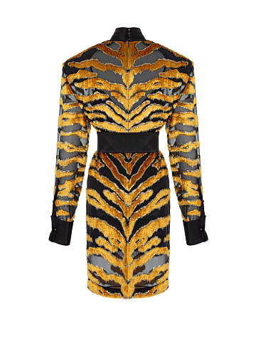 Платье-миди из панбархата, 2