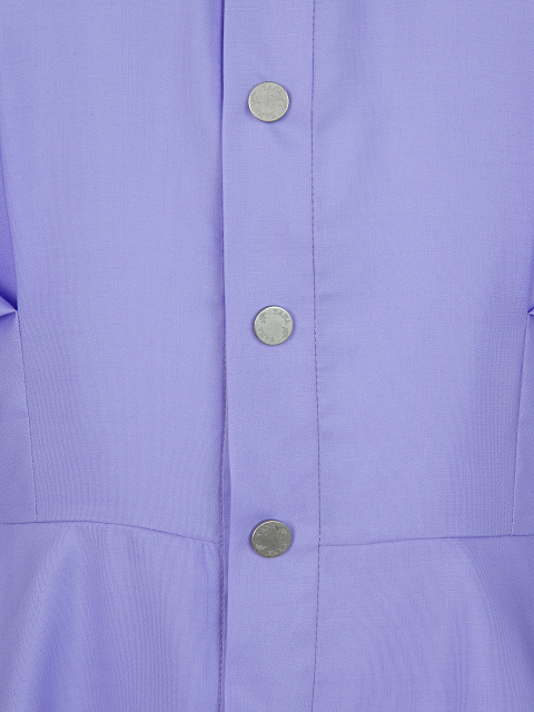 Лиловое платье-рубашка из хлопка, 3