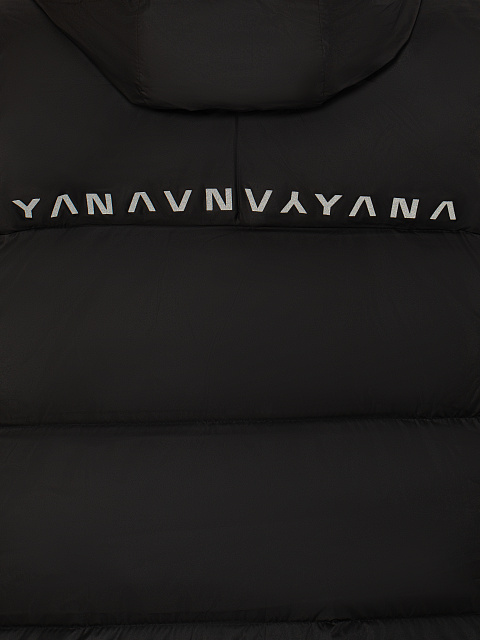 Черный унисекс пуховик с капюшоном, 5