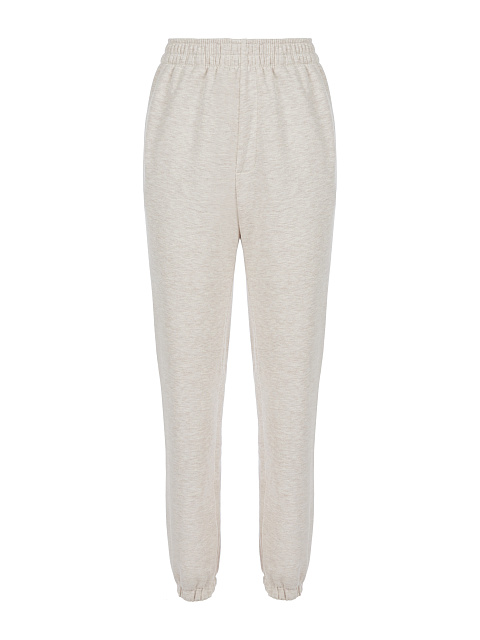 Бежевый костюм с вышивкой в тон на рукавах, 3