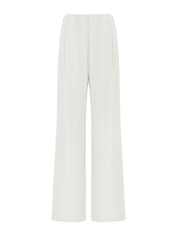 Молочные спортивные брюки из футера, 1