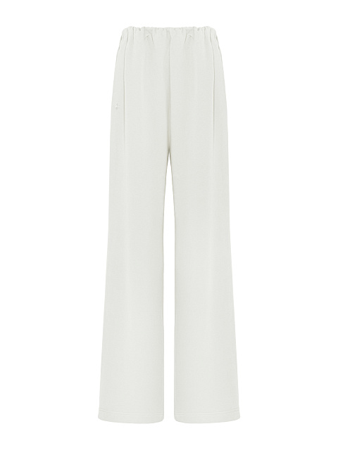 Молочные спортивные брюки из футера, 1