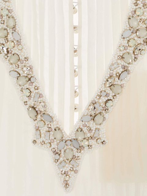 Бирюзовый костюм-двойка с вышивкой, 6