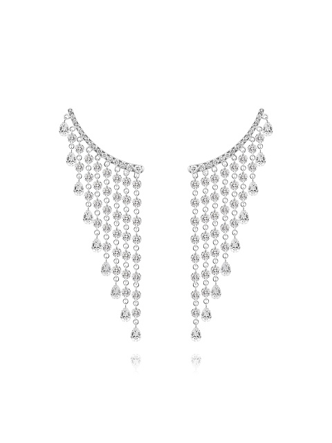 Серьги из белого золота с бриллиантами в огранке «груша», 1