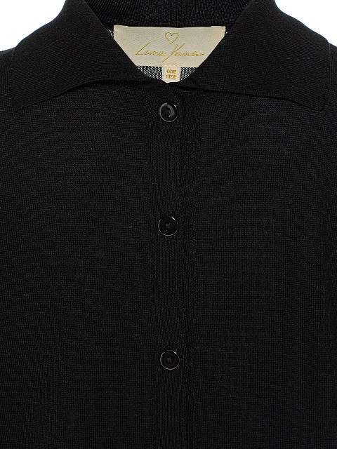 Черный трикотажный кардиган на пуговицах, 3 Черный трикотажный кардиган на пуговицах, 3