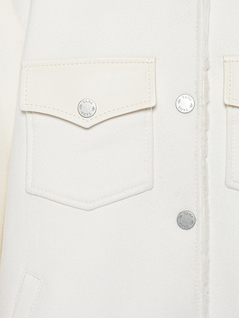 Белая куртка из кашемира с подкладом из меха свакара, 3 Белая куртка из кашемира с подкладом из меха свакара, 3