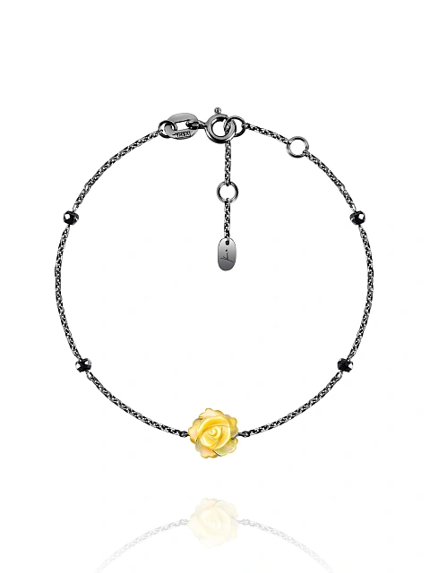 Браслет из черненого золота с перламутром и шпинелью, 1 Браслет из черненого золота с перламутром и шпинелью, 1