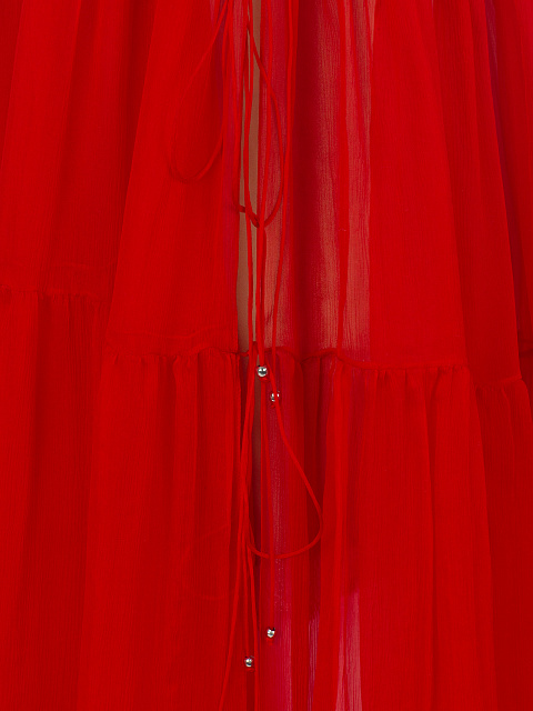 Красное шелковое платье-миди, 6 Красное шелковое платье-миди, 6