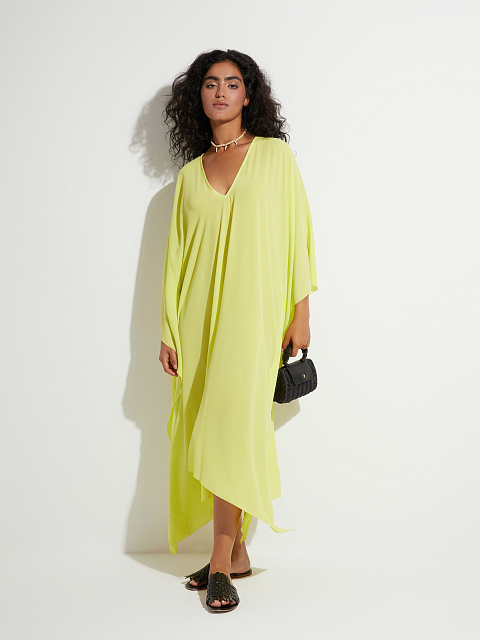 Желтое платье-туника из шифона, 2